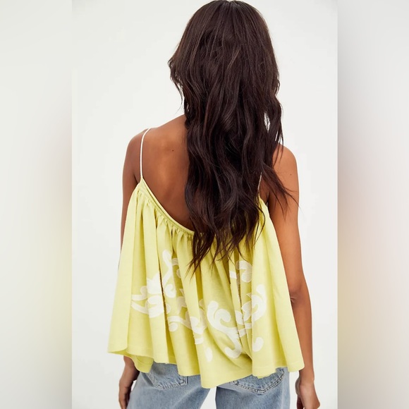 Free People On Clouds Lemon Swing Tank - Picture 2 of 8